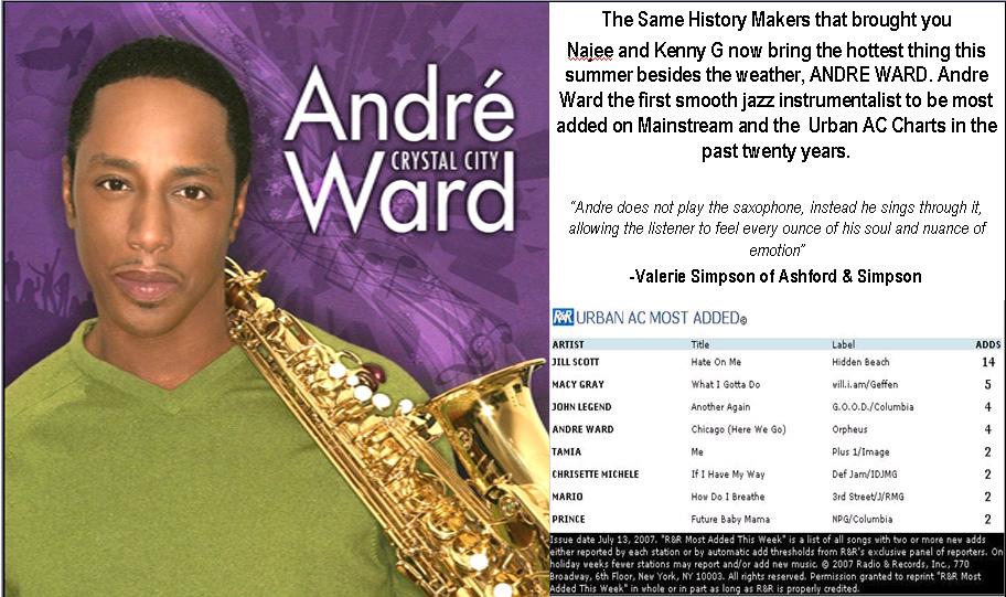 andre ward andrewardmusic com urban ac charts